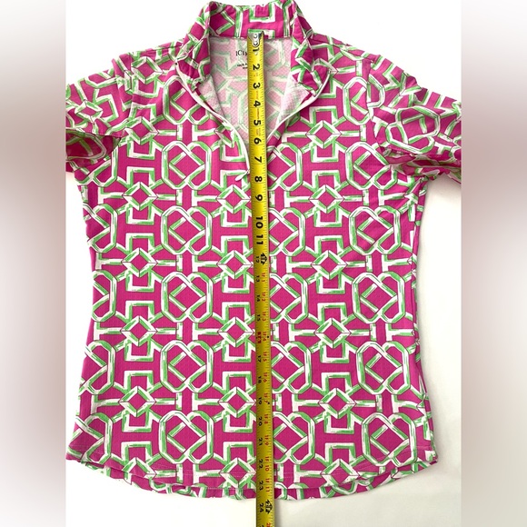 Icikuls ICIKULS Pink & Green Long Sleeve Sun Shirt Top size Small - Picture 10 of 13